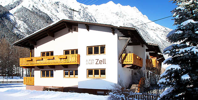 Alpenapart Zell - Gebäude im Winter